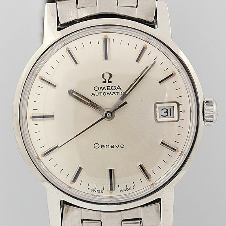 OH済み 美品 OMEGA Geneve 自動巻き時計 シルバー 稼動品 omega geneve 