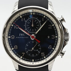 デッドストック級 稼働 IWC IW390210 ポルトギーゼ ヨットクラブ クロノグラフ AT自動巻 黒文字盤 メンズ腕時計 0082940 9RKT MST ABC16537