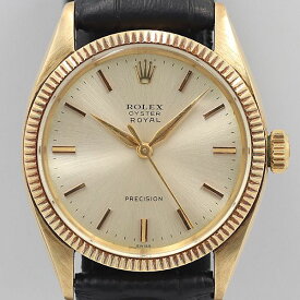 デッドストック級稼働 良品 ロレックス オイスター ロイヤル プレシジョン ゴールド文字盤 メンズ腕時計 OGH 1998ABC0595030
