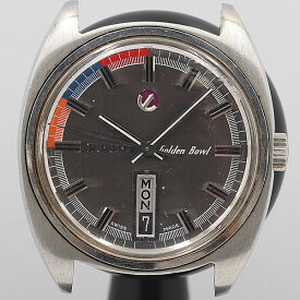デッドストック級 稼働 良品 ラドー ゴールデンボウル デイデイト 黒文字盤 AT メンズ腕時計 トップのみ OGH 2025ABC0235200