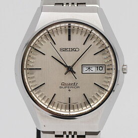 デッドストック級 セイコー スーペリア デイデイト シルバー文字盤 QZ 3883-7000 401264 メンズ腕時計 KOR ABC4779 3675210