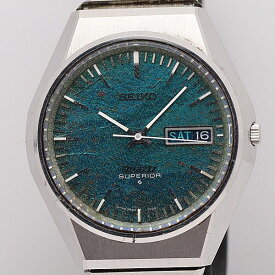 デッドストック級 セイコー QZ 3883-7000 スーペリア グリーン系文字盤 デイデイト メンズ腕時計 733ABC0472820KYM