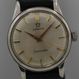 デッドストック級 稼働 良品 オメガ シーマスター シルバー文字盤 手巻 メンズ腕時計 OGH 5407ABC5736200