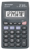 100%品質保証 シャープ SHARP 電卓 EL-235S-X ハンディタイプ 贈答 部品コード：EL-235S-X