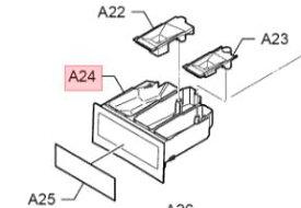 Panasonic　パナソニック洗濯機用　洗剤入れ部品コード：AXW2151-3EU0（画像：A22、A23、A24、A25）