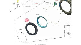 SHARP　シャープ　洗濯機　ES-W113、ES-G112-T用　　ドアパッキン　部品コード：2104000791　《図：7-151》