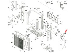 DAIKIN　ダイキン　エアコン　室外機用　端子盤カバー部品コード：2256018　《図：F14》