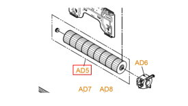パナソニック　Panasonic　エアコン　クロスフローファン　部品コード：ACRH02C00070X　対応機種：CS-EX636C2-W　【返品不可】
