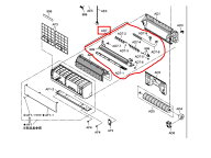 Panasonic　パナソニックエアコン　CS-J225C用　吹出グリルーW）部品コード：ACRE20C03040ーC）部品コー…