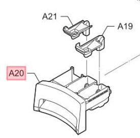 Panasonic　パナソニック洗濯機用　洗剤入れ部品コード：AXW2151W3LP0　（画像：A19、 A20、A21を含む）