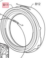 Panasonic　パナソニック　洗濯乾燥機用　窓パッキンA部品コード：AXW0212A85H0（画像：B11のみ）