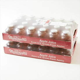 【送料無料】Martinelli's マーティネリ 100% ピュア アップル ジュース りんご 296mlx24本×2ケース