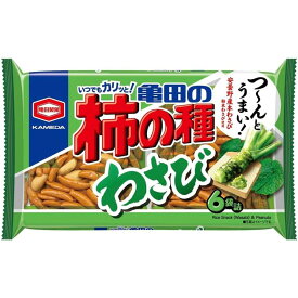 送料無料 亀田製菓 亀田の柿の種 わさび 6袋詰 164g×12袋