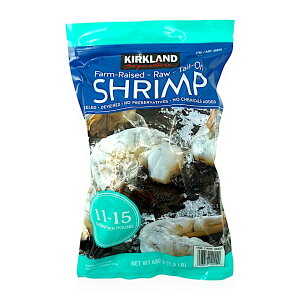 カークランド シュリンプ 冷凍生エビ11-15 尾付 908g KIRKLAND 冷凍 エビ 海老 クリスマス パーティー ディナー#225553