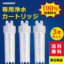 【推奨1位 人気 あす楽 送料無料 最安値への挑戦】100%浄水カートリッジ anderisシャワーヘッド hs07 hs08 専用フィルター 3本セット 最新型フィルター 消臭 抗菌 浄水機能 残留物を取り除く 水フィルター 濾過 簡単に交換用 節水 フィルタ カートリッジ (3コ入)