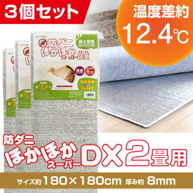 【3個セット】断熱シート、断熱マット、防ダニほかほかスーパーデラックス 2畳用(ほかほかスーパーDX)(U-Q493)（断熱シート 保温マット 断熱マット アルミマット 断熱 クッションマット クッション材 床 カーペット ホットカーペット 断熱 省エネ）