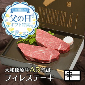 父の日 ギフト 牛肉 肉 大和榛原牛 フィレ肉 ステーキ 120g×2枚 化粧箱入 送料無料 極柔 黒毛和牛 A5 フィレ ヒレ ヘレ プレゼント 食品 健康 特選ギフト グルメ 2024 60代 70代 80代 肉 惣菜 高級 冷凍便