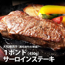 牛肉 肉 大和榛原牛 極厚 ステーキ サーロイン ニューヨークカット 1ポンド（450g）送料無料 肉 黒毛和牛 A5 冷凍便