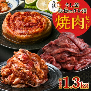 楽天ランキング1位獲得！【 お試し秘伝のタレ漬け焼肉1.3kgセット 】福袋 牛タン 牛カルビ 豚カルビ タレ 焼肉 牛