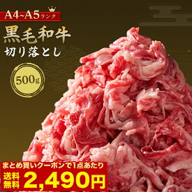 【期間限定 2,000円OFFで2,980円さらに2点購入で実質1点タダ！】【 北海道産 最高級 A4 A5和牛 白老牛 切り落とし 500g 】 送料無料 黒毛和牛 肉 A4 A5 北海道 冷凍 霜降り 和牛 バラ肉 国産 すき焼き 焼肉食べ物 お取り寄せ 高級お肉 お肉 極上 母の日 父の日 2024