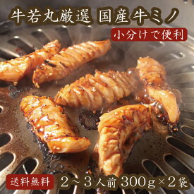 厳選国産牛ミノ（味噌だれ付属）300g×2 小分け【牛みの みの 父の日 バーベキュー BBQ 肉の日 ギフト お祝い 肉 ホルモン 上ミノ 焼き肉 焼肉 お肉 牛肉 国産牛 高級 おつまみ お取り寄せ グルメ 食べ物 内祝い】