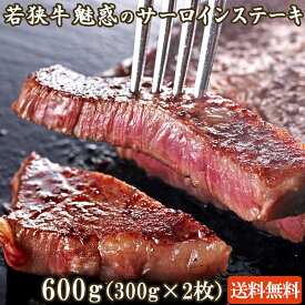 若狭牛 魅惑のサーロイン ステーキ 600g（300g×2枚）A4 A5等級【父の日 バーベキュー BBQ 肉の日 お祝い 肉 ステーキ肉 ギフト 贈答用 霜降り お肉 牛肉 和牛 お取り寄せ グルメ 食べ物 贈り物 内祝い 高級 プレゼント】