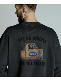 【SALE／30%OFF】CREW SWEAT HOT ROTTWEILER/クルーネックスウェット ホットロットワイラー Schott ショット トップス スウェット・トレーナー ブルー ブラック【RBA_E】【送料無料】[Rakuten Fashion]