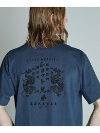 【SALE／30%OFF】DRAGON ADVERTISEMENT T-SHIRT/ドラゴン アドバタイズメント Tシャツ Schott ショット トップス カットソー・Tシャツ ブラック ホワイト ネイビー【RBA_E】【送料無料】[Rakuten Fashion]