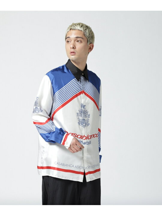 楽天市場】CASABLANCA/カサブランカ/LONG SLEEVE SILK SHIRT/ロング 