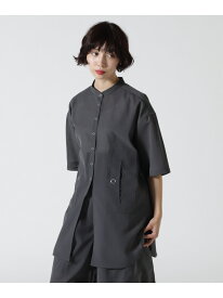 Women's/xRUMBLE RED/ランブルレッド/SLUB CHIFFON WORK POCKET SHIRT/スラブシフォン シャツ Schott ショット トップス シャツ・ブラウス ベージュ グレー【送料無料】[Rakuten Fashion]