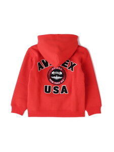 �sKIDS / �L�b�Y�tVARSITY LOGO SWEAT PARKA / ���@�[�V�e�B ���S �X�E�F�b�g �p�[�J�[ / AVIREX AVIREX �A���B���b�N�X �g�b�v�X �p�[�J�[�E�t�[�f�B�[ �I�����W �u���b�N�y���������z[Rakuten Fashion]