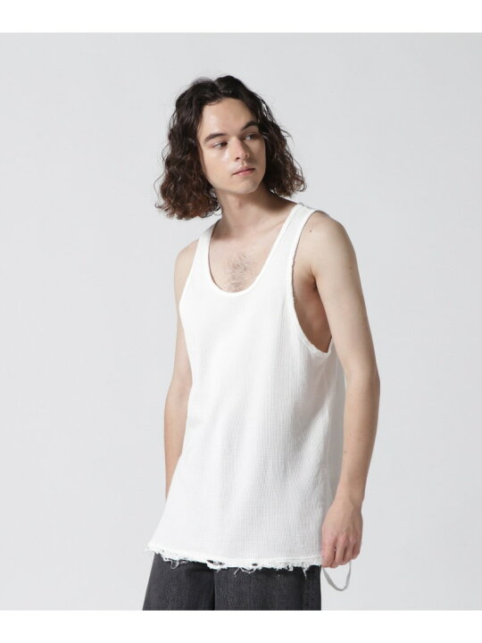 楽天市場】ANCELLM/アンセルム/DAMAGE WAFFLE TANKTOP GARDEN TOKYO 