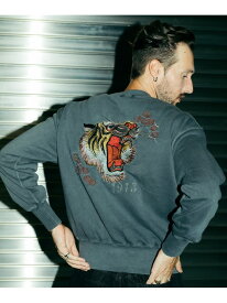 SOUVENIR CREW SWEAT/スーベニア クルースウエット 顔虎 Schott ショット トップス スウェット・トレーナー ブラック ベージュ【送料無料】[Rakuten Fashion]