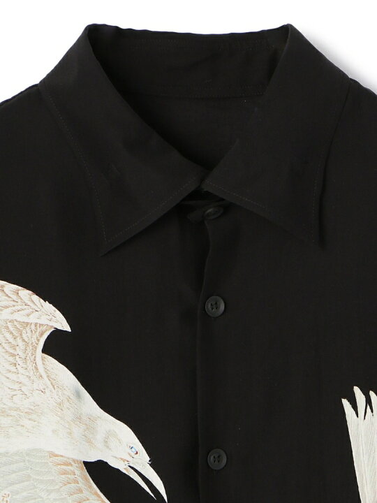 楽天市場】Yohji Yamamoto/ヨウジヤマモト/I-白カラス柄半袖シャツ LHP 