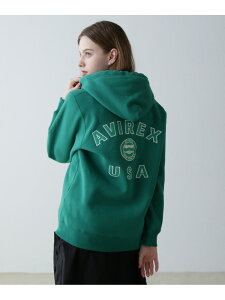 VARSITY LOGO SWEAT PARKA/�o�[�V�e�B���S �X�E�F�b�g�p�[�J�[ AVIREX �A���B���b�N�X �g�b�v�X �p�[�J�[�E�t�[�f�B�[ �u���b�N �O���[�� �z���C�g�y���������z[Rakuten Fashion]