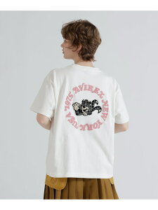 �sWOMAN/���c�X����tS/S SAGARA CIRCLE LOGO T-SHIRT AVIREX �A���B���b�N�X �g�b�v�X �J�b�g�\�[�ET�V���c �u���b�N �l�C�r�[ �z���C�g�y���������z[Rakuten Fashion]