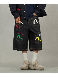 EVISU/�G���B�X/Seagull Print and Multi-Pocket Fashion Fit Denim Shorts LHP �G���G�C�`�s�[ �p���c ���̑��̃p���c �u���[�y���������z[Rakuten Fashion]