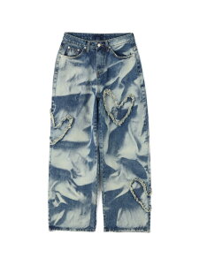 SIS/�G�X�A�C�G�X/Heart Bleach Denim Pants LHP �G���G�C�`�s�[ �p���c ���̑��̃p���c �u���b�N �u���[�y���������z[Rakuten Fashion]