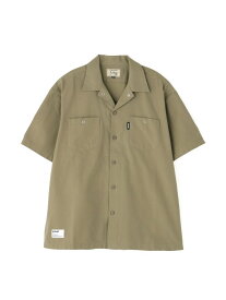 CN WORK SHIRT/CN ワークシャツ Schott ショット トップス シャツ・ブラウス ベージュ ブラック【送料無料】[Rakuten Fashion]