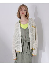 MACRAME LINE CARDIGAN/マクラメ ラインカーディガン AVIREX アヴィレックス トップス カーディガン ホワイト オレンジ グレー【送料無料】[Rakuten Fashion]