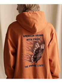 【SALE／30%OFF】HOODED SWEAT FIRE BUTTERFLY/ファイアーバタフライ パーカー Schott ショット トップス パーカー・フーディー グレー ブラック オレンジ【RBA_E】【送料無料】[Rakuten Fashion]