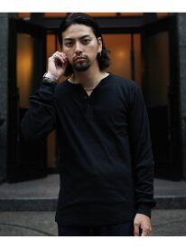 2PACK LS HENLEY NECK T-SHIRT/2パック ヘンリーネック ロンT Schott ショット トップス カットソー・Tシャツ ブラック ホワイト【送料無料】[Rakuten Fashion]