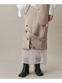 【SALE／40%OFF】UN3D./アンスリード/SHEER LAYERED SK/シアーレイヤードスカート ROYAL FLASH ロイヤルフラッシュ スカート その他のスカート ブラック ベージュ【RBA_E】【送料無料】[Rakuten Fashion]