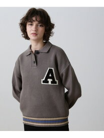 《WEB&DEPOT限定》KNIT POLO/ニットポロシャツ AVIREX アヴィレックス トップス ニット グレー ベージュ【送料無料】[Rakuten Fashion]