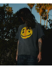 SAINT MICHAEL/セントマイケル/CP_SS TEE/SMILE/BLACK ROYAL FLASH ロイヤルフラッシュ トップス カットソー・Tシャツ ブラック【送料無料】[Rakuten Fashion]