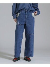 CUTTING DENIM PANTS/カッティングデニムパンツ AVIREX アヴィレックス パンツ ジーンズ・デニムパンツ ピンク ブラック ブルー【送料無料】[Rakuten Fashion]