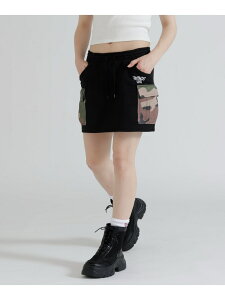 �s���c�X����tCAMO SWEAT MINI SKIRT AVIREX �A���B���b�N�X �X�J�[�g ���̑��̃X�J�[�g �u���b�N �O���[�y���������z[Rakuten Fashion]