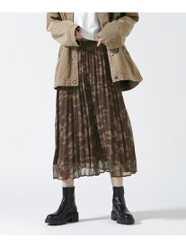 【SALE／30%OFF】PLEATED CAMOPRINT CHIFFON SKIRT/ プリーツカモプリントシフォンスカート AVIREX アヴィレックス スカート その他のスカート グリーン グレー パープル【RBA_E】【送料無料】[Rakuten Fashion]