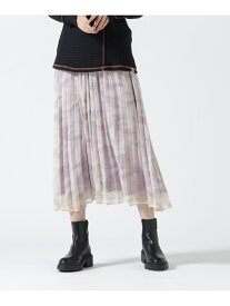 【SALE／30%OFF】PLEATED CAMOPRINT CHIFFON SKIRT/ プリーツカモプリントシフォンスカート AVIREX アヴィレックス スカート その他のスカート グリーン グレー パープル【RBA_E】【送料無料】[Rakuten Fashion]