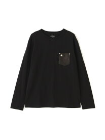 LETHER POKET LS TEE/レザーポケット ロングスリーブ Tシャツ Schott ショット トップス カットソー・Tシャツ ホワイト ブラック【送料無料】[Rakuten Fashion]